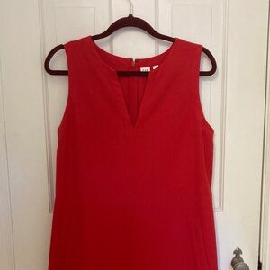 Like New Red Gap Sleeveless Tunic Dress